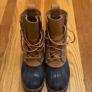 L.L. Bean Duck Boots - Brown and Navy